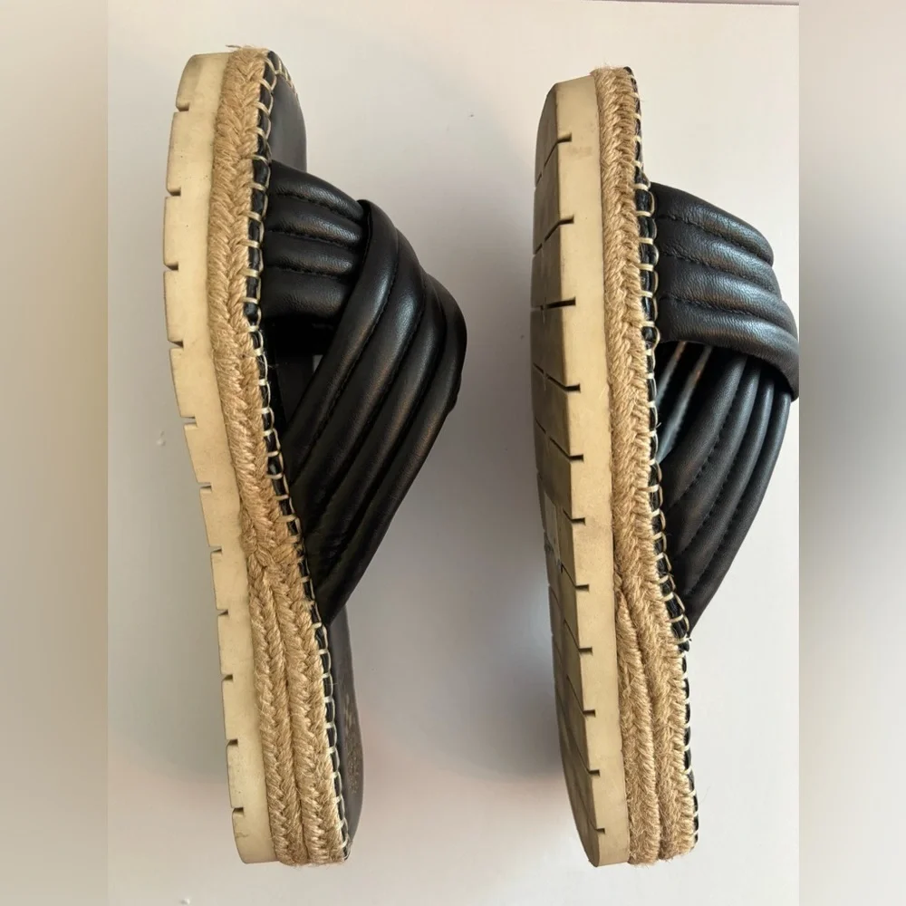 Vince Camuto Black Espadrille Platform Sandals Women’s Size 8.5